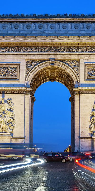 Arch of Triumph at night Arch of Triumph at night, Paris, France